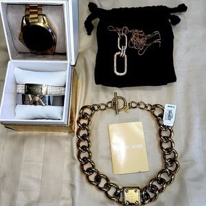 Michael Kors lot….watch necklaces bracelets